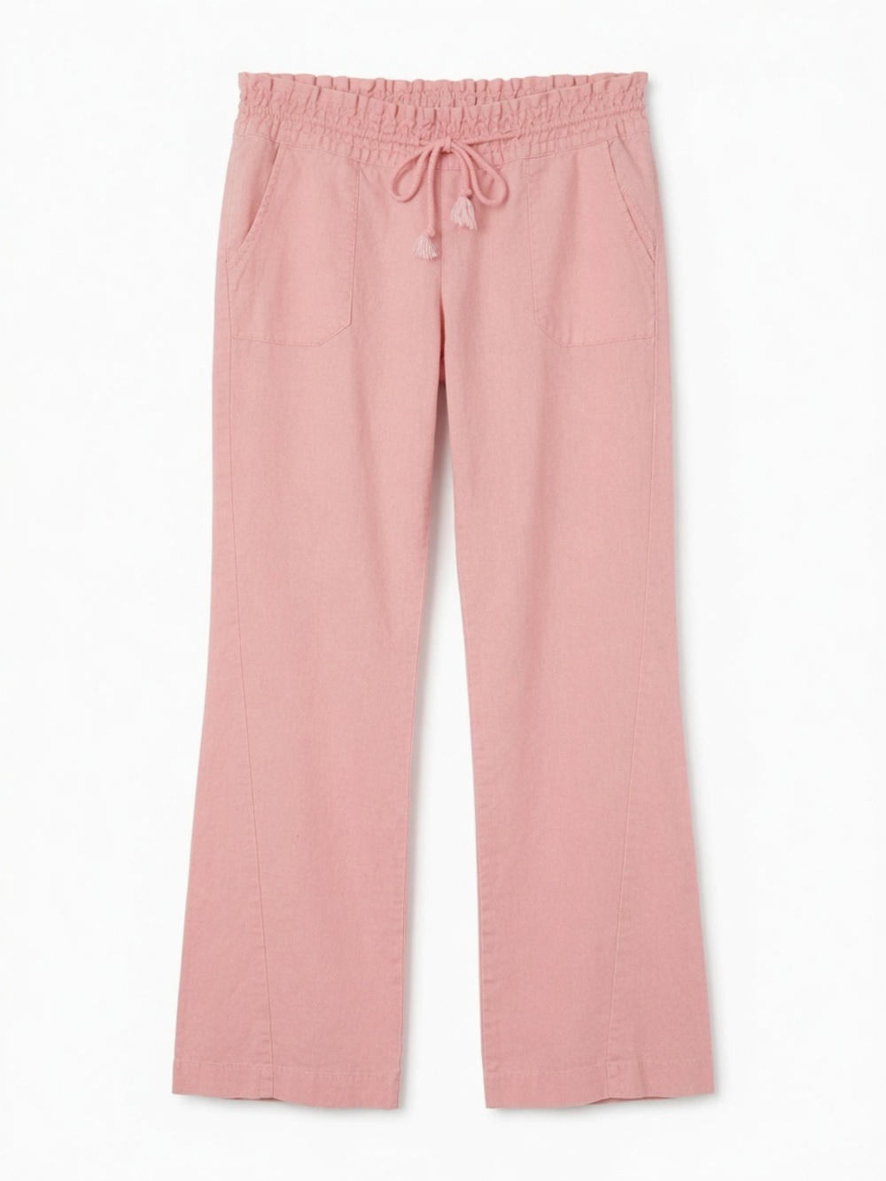 Roxy Oceanside linen Drawstring Waist Wide-Leg Pants - 32 inseam